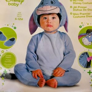 DISNEY BABY EYORE WINNIE THE POOH 6-12 MONTHS 4 PIECE COSTUME NWT ?